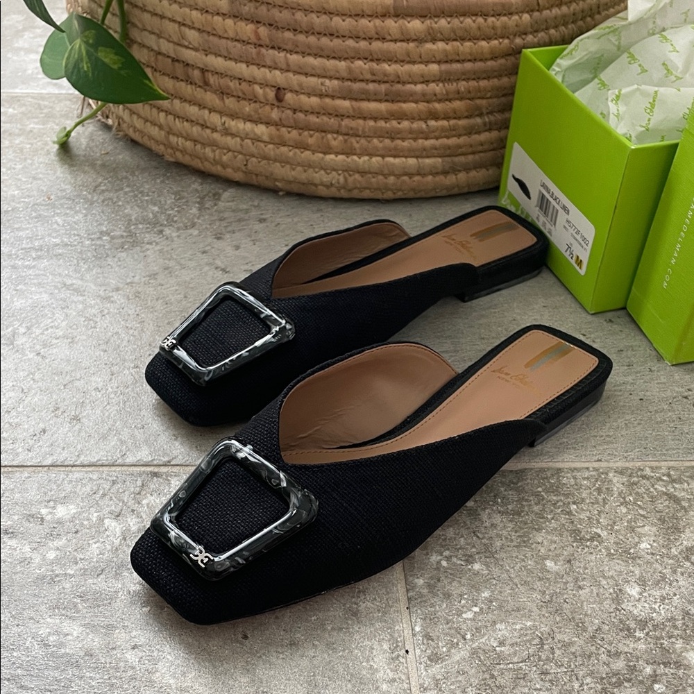 Sam Edelman Black Slides with Buckle